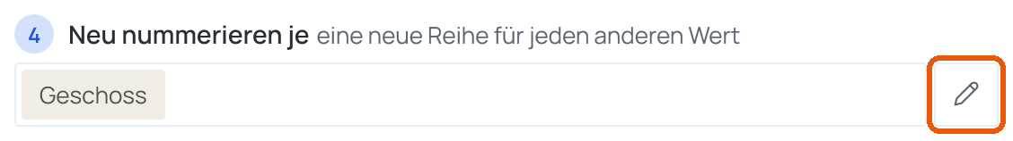 Wo Sie klicken: die Stift-Schaltfläche in Schritt 4, Neu nummerieren je